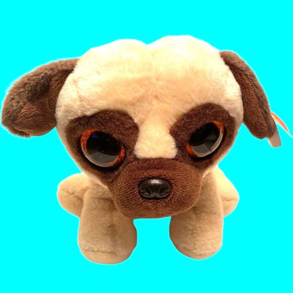 Rare TY Original Beanie Babies Boos Rufus the Pug Dog 6 inches Plush With Tags - Picture 2 of 8